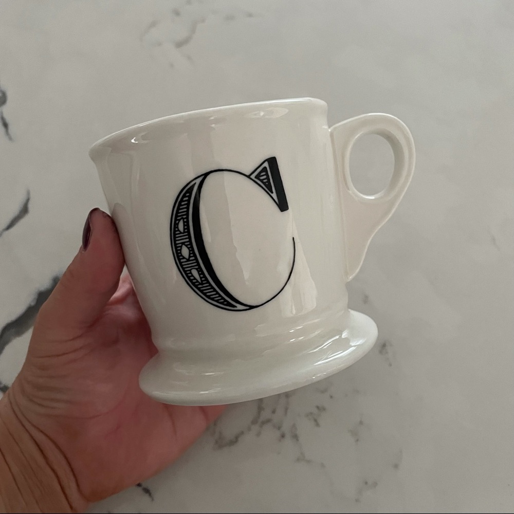 Anthropologie Monogram Mug Letter C